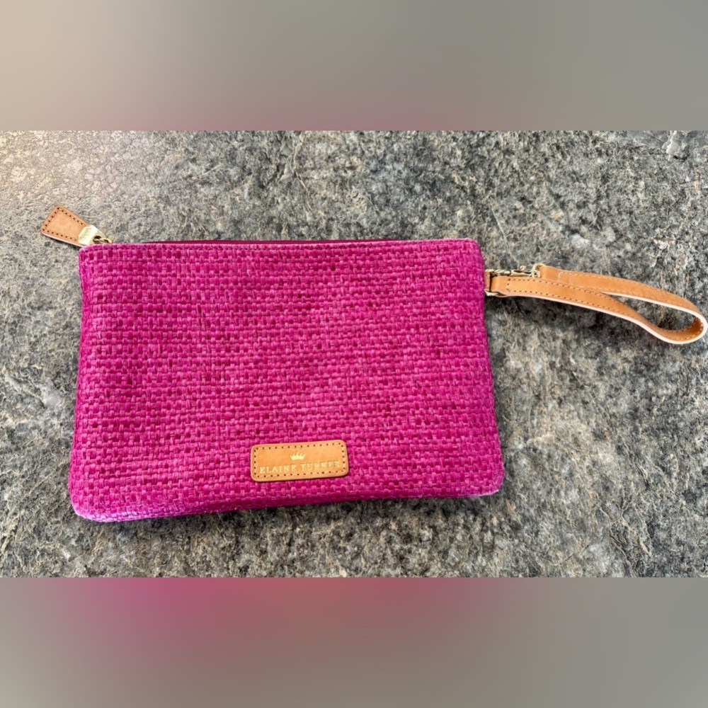 Elaine Turner Pink and Tan Purse
